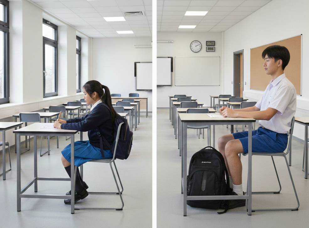 Age-appropriate MOE compliant school furniture for primary and secondary students