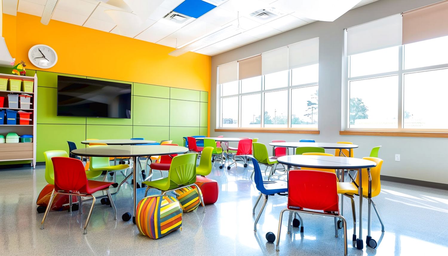 flexible classroom layout Singapore school with collaborative furniture and modular seating supporting group learning activities